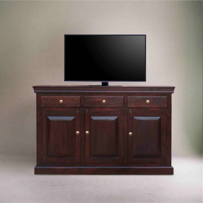 Panelo Sideboard with 3 Door and 3 Drawer Walnut Finish