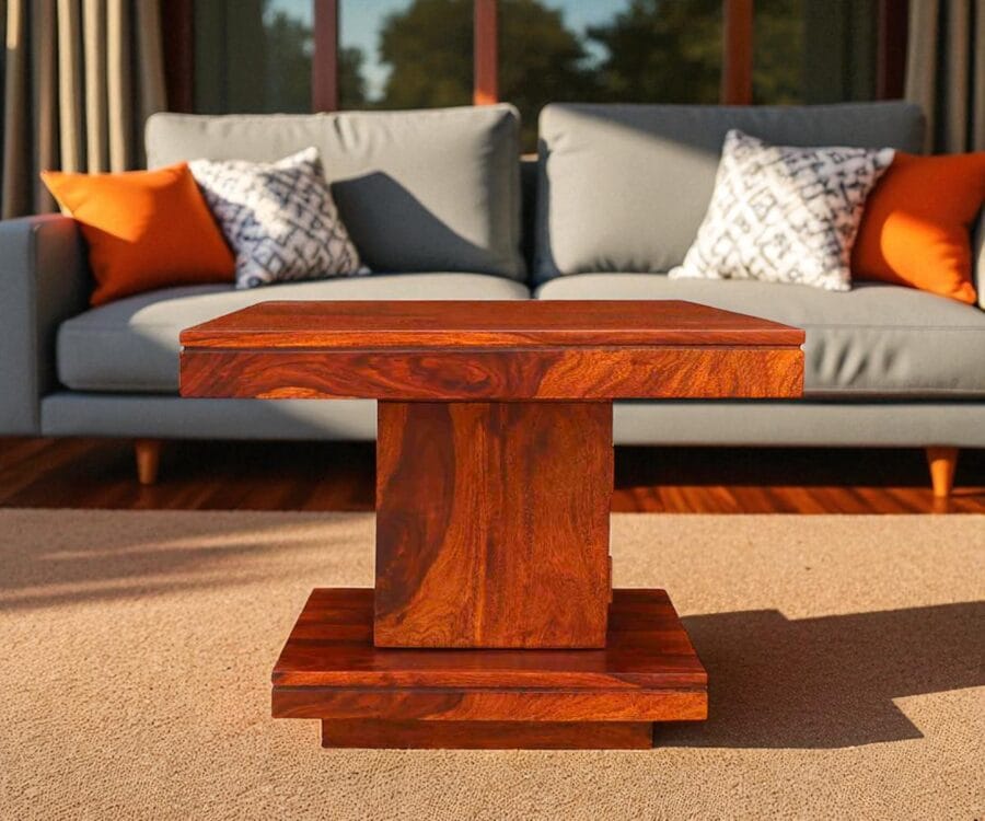 Cuba | Center Table | With One Door | Honey Finish - Image 1