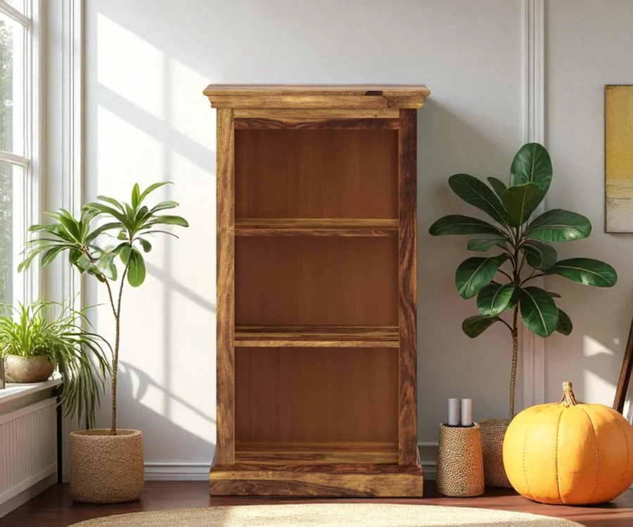 Epoch Solid Wood Bookshelf Natural Finish - Image 1