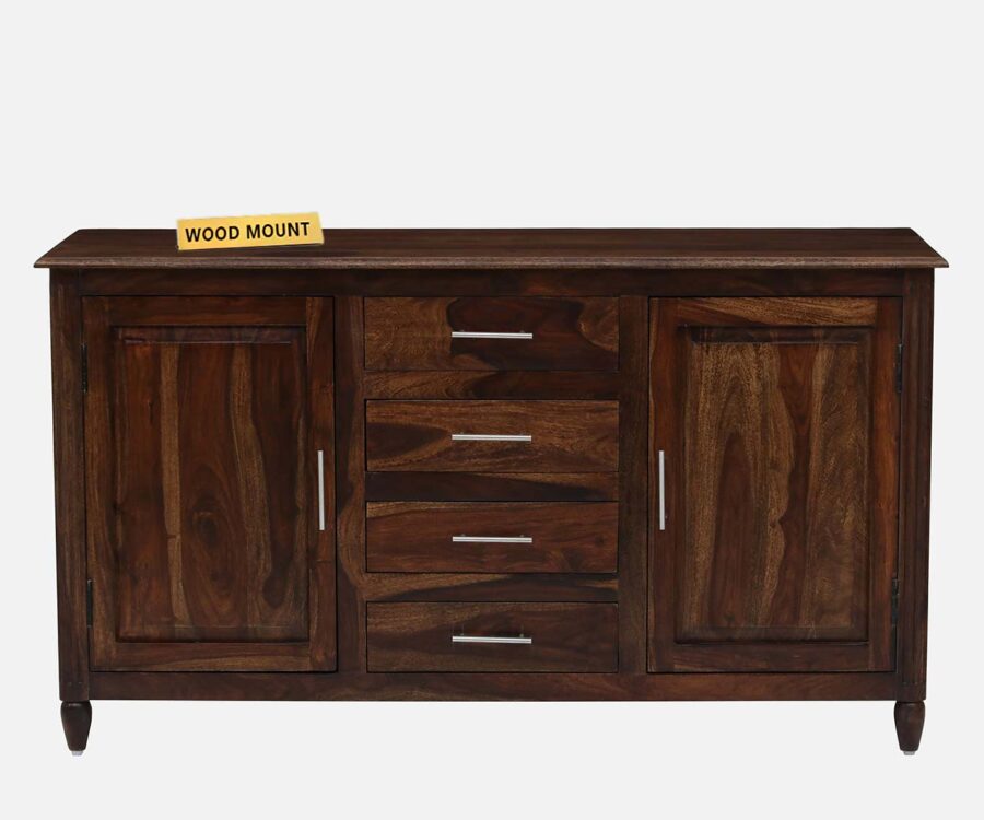 Panelo | Solid Wood Sideboard | with 2 Drawer and 2 Door | SL Natural Finish - Image 3