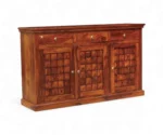 Digmond | Solid Wood Sideboard | with 3 Door and 3 Drawer | Honey Finish - Image 5
