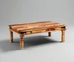 King | Center Table | 42 x 23 Inches | White Finish