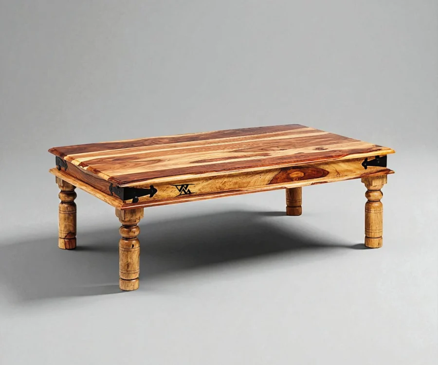 King | Center Table | 42 x 23 Inches | White Finish - Image 1