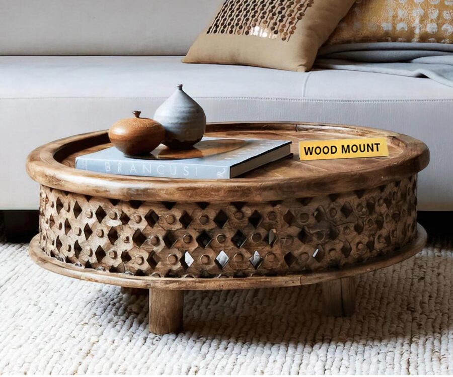 Carvo | Round Center Table | Natural Finish - Image 1