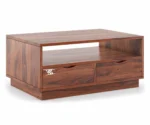 Manik | Center Table | With 2 Drawer | Honey Finish - Image 2