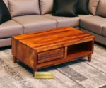 Bronco | Center Table | With One Drawer | Honey Finish