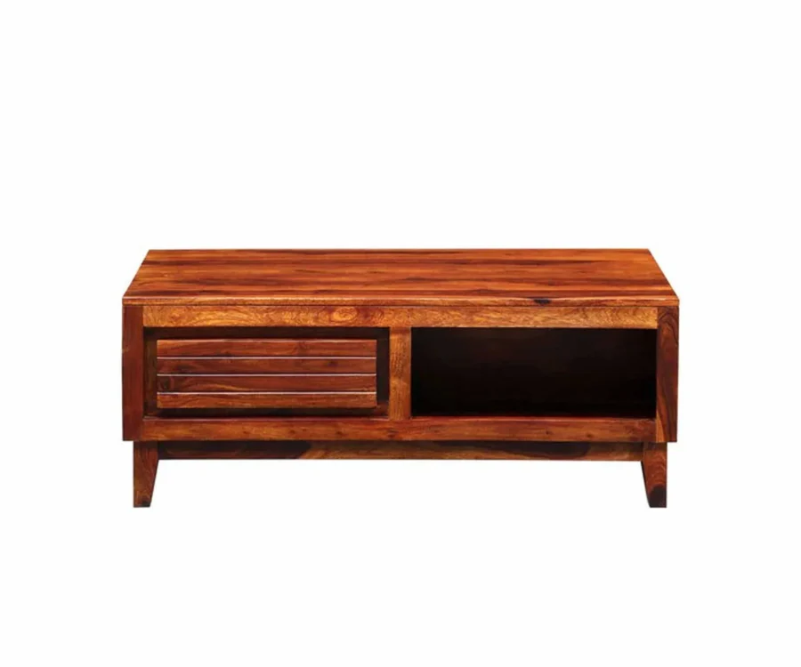 Bronco | Center Table | With One Drawer | Honey Finish - Image 4