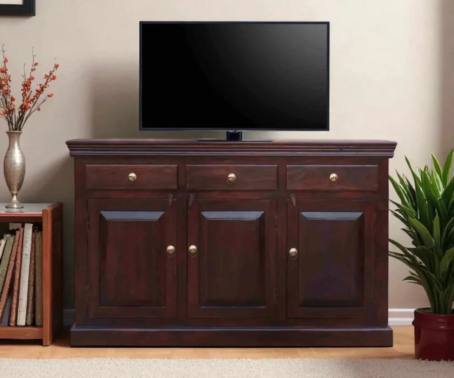 Panelo | Solid Wood | Sideboard with 3 Door and 3 Drawer | Walnut Finish - Image 1