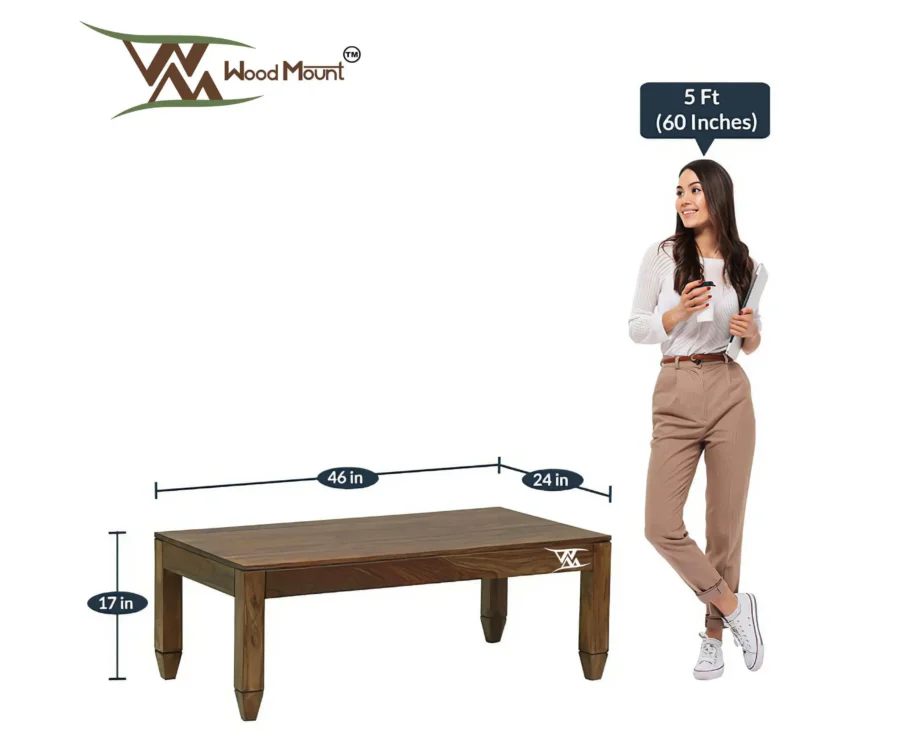 Trapo | Solid Wood Center Table | SL Natural Finish - Image 4