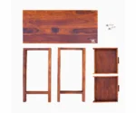 Trapo | Solid Wood Study | With Drawer Storage | Honey Finish - Image 2