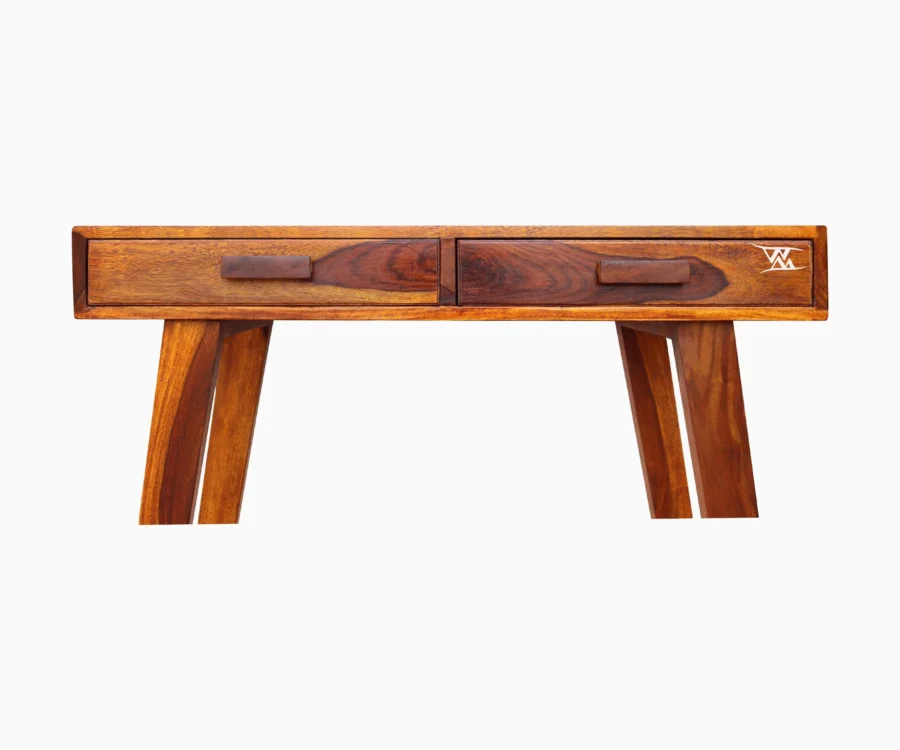 Trapo | Solid Wood Study | With Drawer Storage | Honey Finish - Image 7