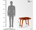 Trapo | Solid Wood Study | With Drawer Storage | Honey Finish - Image 8