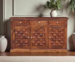 Niware Sideboard with 3 door and 3 Drawer Honey Finish