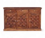 Niware Sideboard with 3 door and 3 Drawer Honey Finish - Image 2