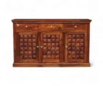Digmond | Solid Wood Sideboard | with 3 Door and 3 Drawer | Honey Finish - Image 6