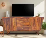 Boat Tv Unit | with 2 Door and 3 Drawer | Honey Finish