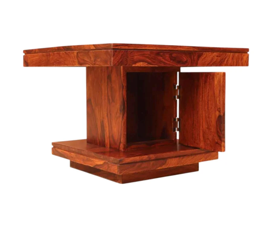 Cuba | Center Table | With One Door | Honey Finish - Image 4