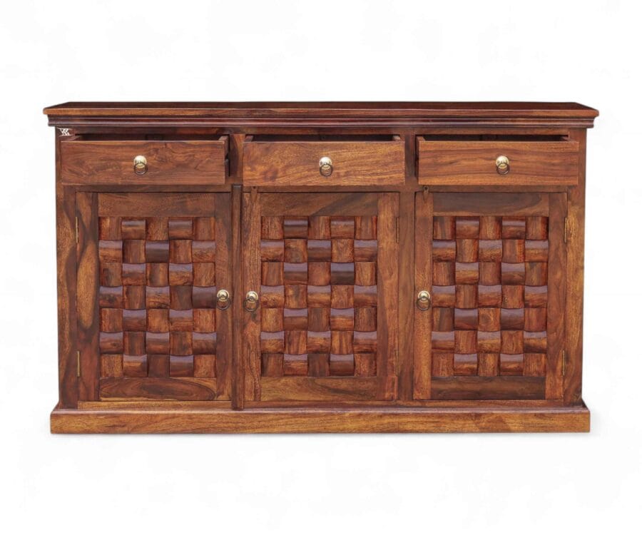 Niware Sideboard with 3 door and 3 Drawer Honey Finish - Image 8