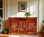 Digmond | Solid Wood Sideboard | with 3 Door and 3 Drawer | Honey Finish