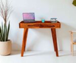 Trapo | Solid Wood Study | With Drawer Storage | Honey Finish