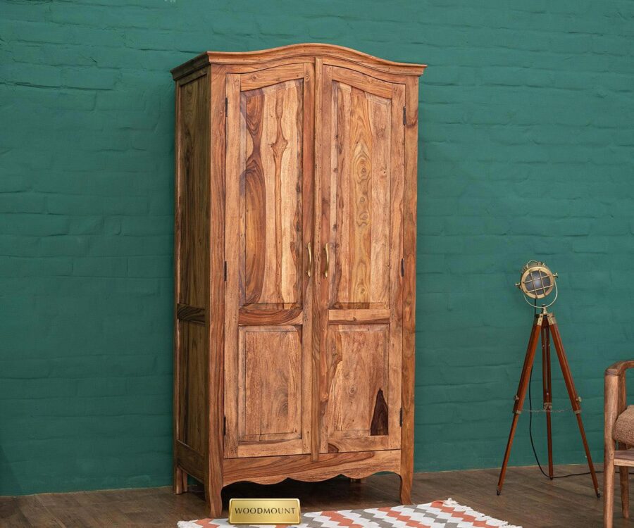 Archo | Double Door Wardrobe | Natural Finish - Image 1