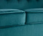 Sunlora Sky Blue Chesterfield Velvet Sofa – Tufted 3-Seater Couch with Bolster Pillows | GOCOSY Luxury Series - Image 5