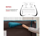 Sunlora Sky Blue Chesterfield Velvet Sofa – Tufted 3-Seater Couch with Bolster Pillows | GOCOSY Luxury Series - Image 7