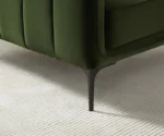 Snoffia Forest Green Loveseat – Plush Cushion 2-Seater Sofa with Modern Frame Design - Image 7
