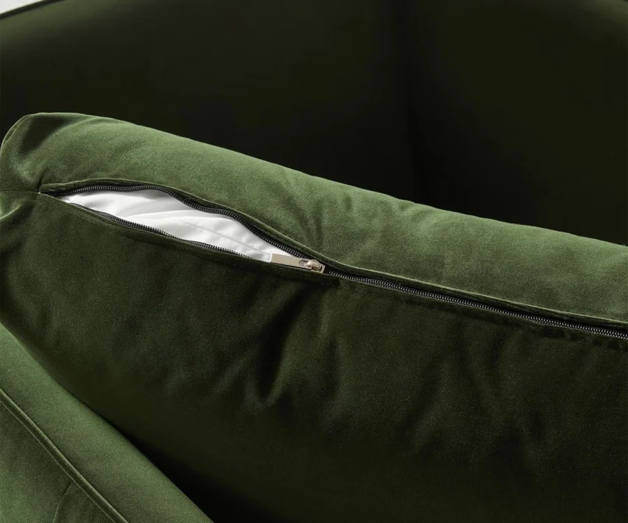 Snoffia Forest Green Loveseat – Plush Cushion 2-Seater Sofa with Modern Frame Design - Image 6