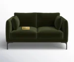 Snoffia Forest Green Loveseat – Plush Cushion 2-Seater Sofa with Modern Frame Design - Image 3