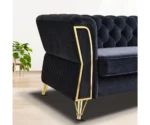 Willowyn Premium Chesterfield Rich Black Velvet Sofa – 3-Seater | GOCOSY Luxury Series - Image 6