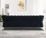 Willowyn Premium Chesterfield Rich Black Velvet Sofa – 3-Seater | GOCOSY Luxury Series - Image 4