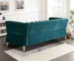 Willowyn Premium Chesterfield Olive Green Velvet Sofa – 3-Seater | GOCOSY Luxury Series - Image 4