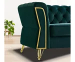 Willowyn Premium Chesterfield Olive Green Velvet Sofa – 3-Seater | GOCOSY Luxury Series - Image 6