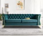 Willowyn Premium Chesterfield Olive Green Velvet Sofa – 3-Seater | GOCOSY Luxury Series