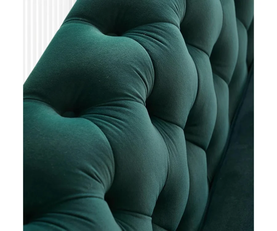 Willowyn Premium Chesterfield Olive Green Velvet Sofa – 3-Seater | GOCOSY Luxury Series - Image 7