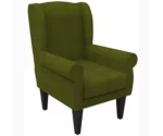 Ebern Wing Chair (Olive Green) - Image 2