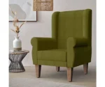 Ebern Wing Chair (Olive Green)