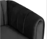 Verdant Luxe Velvet Sofa – Elegant Channel Tufted Design in Midnight Black Color - Image 10