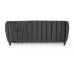 Verdant Luxe Velvet Sofa – Elegant Channel Tufted Design in Midnight Black Color - Image 8