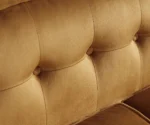 Sunlora Orange Chesterfield Velvet Sofa – Tufted 3-Seater Couch with Bolster Pillows | GOCOSY Luxury Series - Image 5