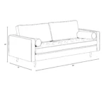 Coloniax Modern Navy Blue Velvet Sofa – Sleek Comfort with Urban Charm - Image 6