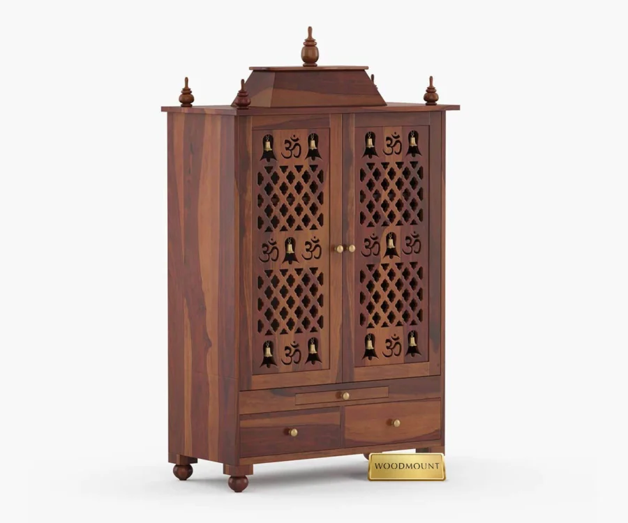 OM Bell Mandir | Home Temple | Brown Finish - Image 5