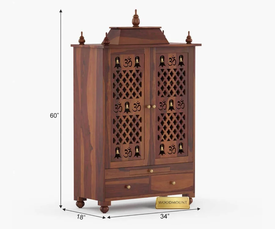 OM Bell Mandir | Home Temple | Brown Finish - Image 6