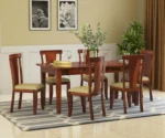 Eclipse | Dining Set | Double Drawer | Honey Finish