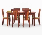 Eclipse | Dining Set | Double Drawer | Honey Finish - Image 3
