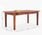 Eclipse | Dining Set | Double Drawer | Honey Finish - Image 10