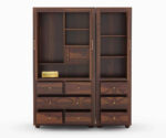 Dhanush Wardrobe | 3 Door And 3 Drawer | Brown Finish - Image 4