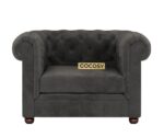 Chesterfield 1 Seater Sofa Grey - Image 2