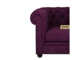 Chesterfield 1 Seater Sofa Set Wine Red - Image 4